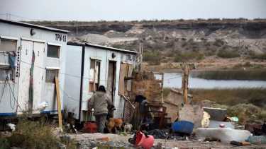 La ultima parte de la toma, cerca de la planta de tratamiento del EPAS en la meseta (Foto Matías Subat)