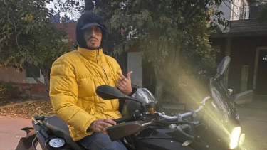 El Noba estuvo diez días internado tras el accidente en su moto. 