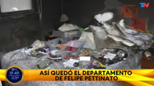 Así quedó el departamento de Felipe Pettinato tras el incendio