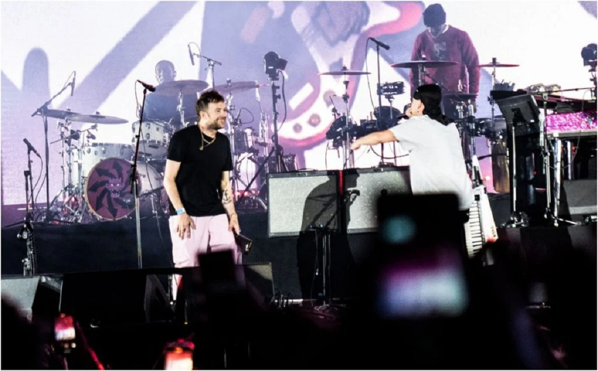 Gorillaz cerró su presentación en el Quilmes Rock con el rapero argentino Trueno como invitado. Foto: gentileza 