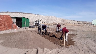 El municipio de Comallo construyen unas 10 viviendas por año. Foto: Gentileza. 