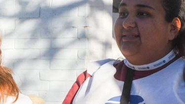 Romina se encuentra "orgullosa" de participar de este evento histórico. Foto Juan Thomes