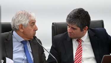 Julio Sueldo y Guillermo Merlo, dos de los jueces que intervinieron en el proceso. 