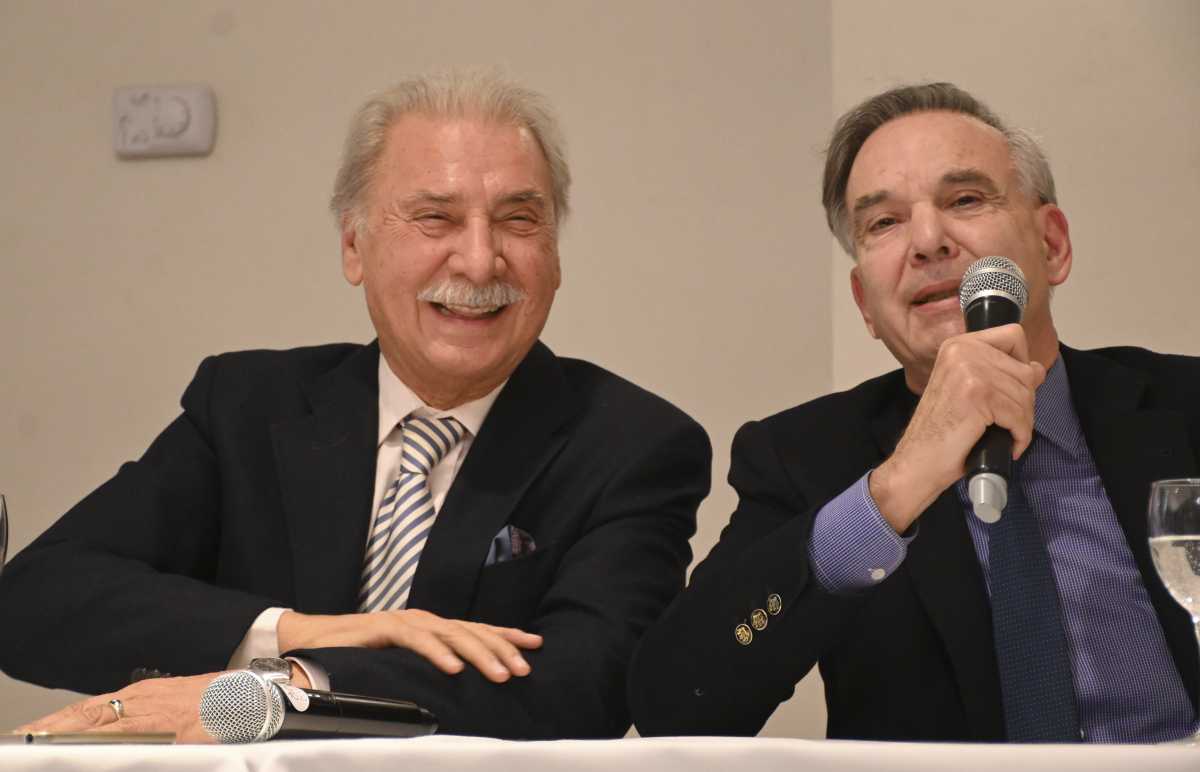Sobisch y Pichetto se mostraron juntos en mayo, con una conferencia de prensa en Neuquén. Foto: archivo Florencia Salto.