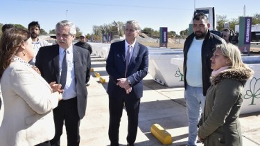 El presidente Alberto Fernández visitó General Pico en compañía del gobernador Sergio Ziliotto (Agencia de Noticias La Pampa)