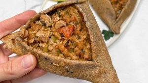 Empanadas árabes vegetarianas con masa 100% integral
