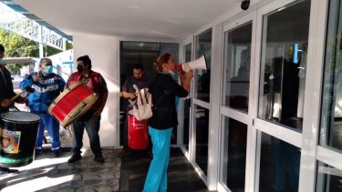 Las manifestaciones de Asspur vienen repitiéndose en las últimas semanas. Foto: Marcelo Ochoa.-