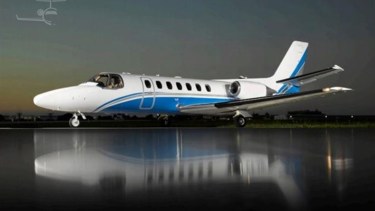 El Cessna Citation V Ultra que compró el gobierno rionegrino. La imagen aparece en una web de comercio de aeronaves, donde aclaran que ya no está a la venta.