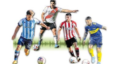 El roquense Facundo Mura (Racing), Julián Álvarez (River), el cipoleño Gustavo Del Prete (Estudiantes) y Darío Benedetto (Boca), jugadores clave de los cuatro clasificados hasta ahora a los cuartos de final de la Copa de la Liga.