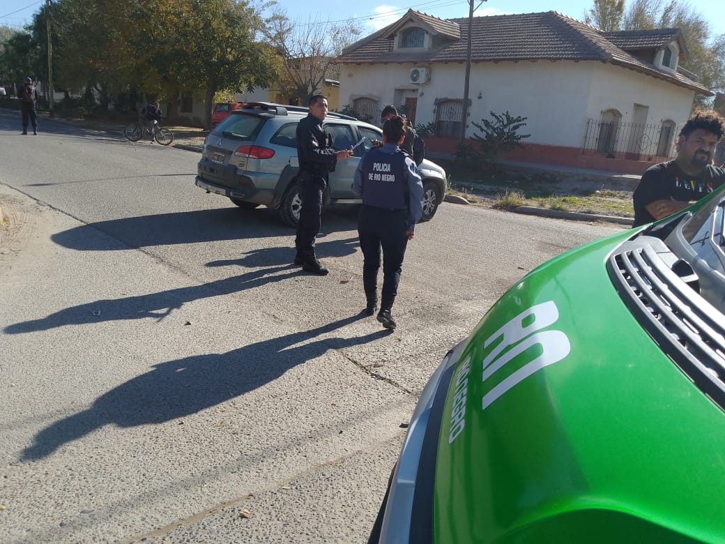 El incidente ocurrió en calle Palacios y Maipú, de Roca. Foto: gentileza