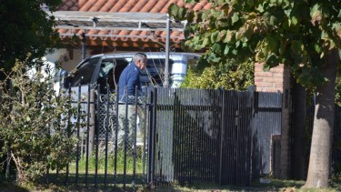 Hoy hubo una inspección ocular en la casa donde fue el crimen. 