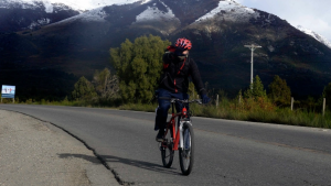Con una prueba demuestran que la bicicleta es el medio de transporte más eficiente en Bariloche