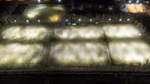 Deportivo Roca inauguró una millonaria obra de iluminación