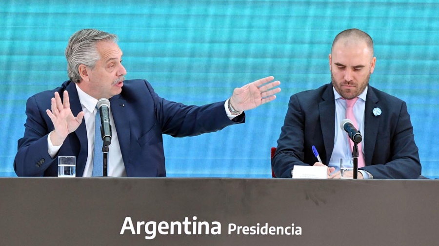 El presidente Alberto Fernández y el ministro de Economía Martín Guzmán. (Foto: gentileza) 
