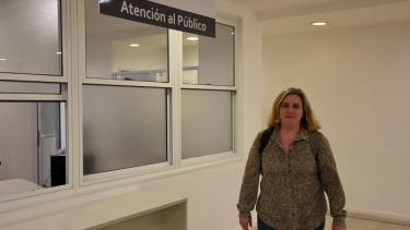 La vocal Gennari concurrió en forma personal a la fiscalía a presentar la denuncia. (Foto: Matías Subat)