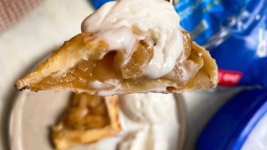 Paquetitos de manzana y pera con helado