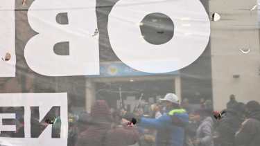 El Polo Obrero protestó frente al ministerio de Trabajo por un bono navideño