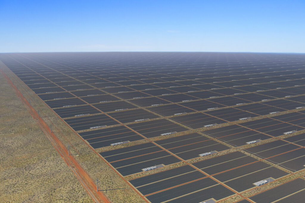 El parque solar estará emplazado en 12 mil hectáreas. Foto: Sun Cable.