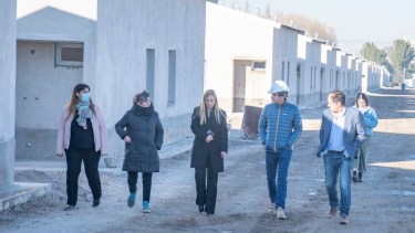 En esta primera etapa, la obra alcanzó un 27% y la construcción de 62 viviendas en Roca. Foto Gentileza.