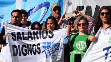 La principal medida de fuerza de hoy corresponde a la Unter que se completará con acciones locales de parte de cada seccional. Foto: Marcelo Ochoa.