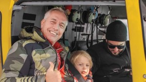 Mirko y Marley llegaron en helicóptero al nuevo, y súper exclusivo centro de esquí El Azufre