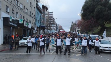 El Soyem marcha para llevar adelante una asamblea en el Centro Cívico. Foto: archivo