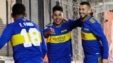 Pol Fernández volvió 
 a convertir. Foto: Gentileza Twitter @BocaJrsOficial