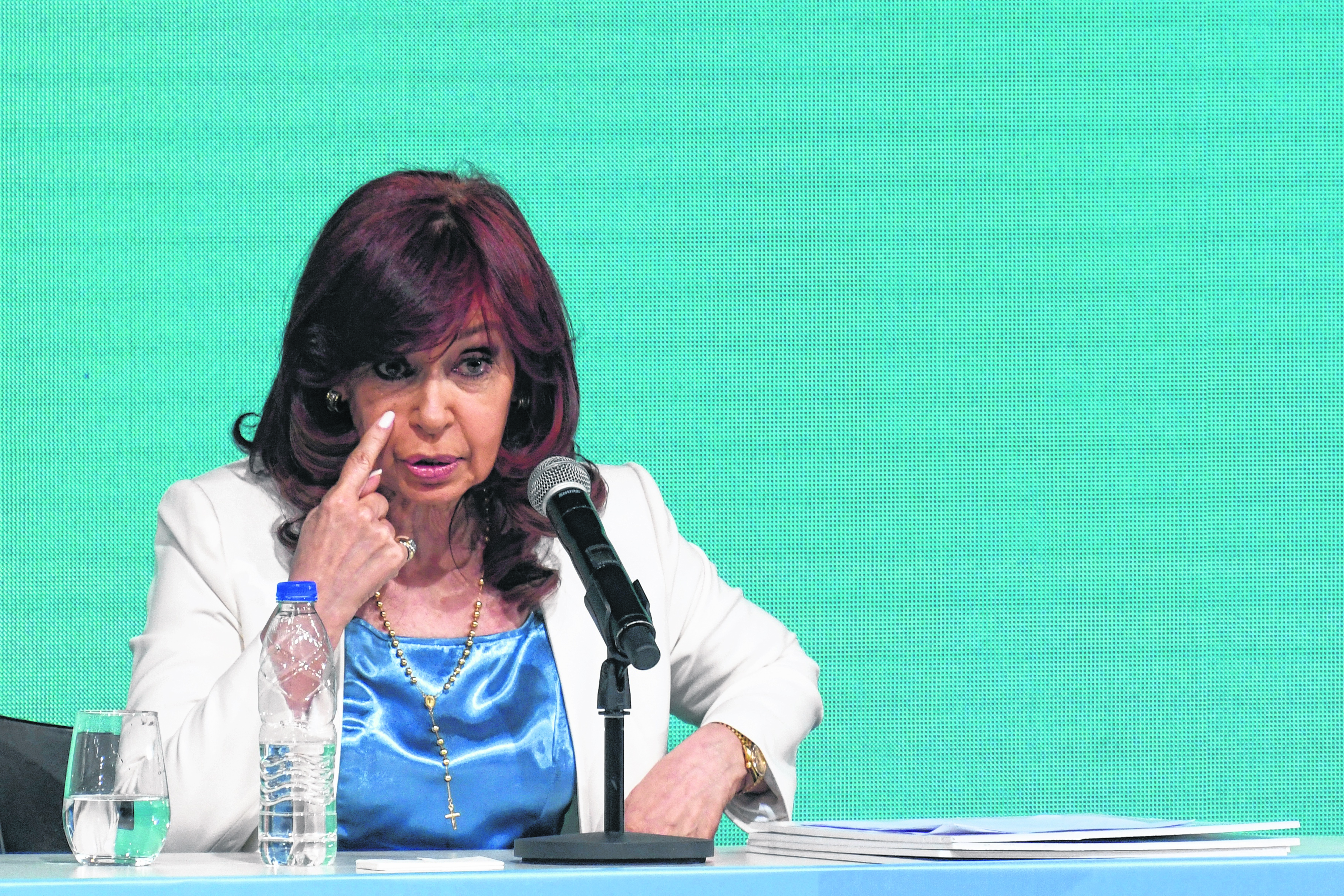 La vicepresidenta Cristina Kirchner cuestionó los dichos de un supermercadista en un encuentro entre empresarios. 