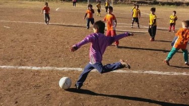 Más de 500 chicos participan de la Liga Municipal de Fútbol Infantil.