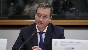 Martín Soria en Europa. Estuvo cuatro días en París y en Bruselas.