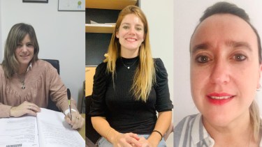 La lista está integrada por Gabriela Montorfano, Lucrecia Padín y Cecilia San Pedro. Foto: Gentileza. 
