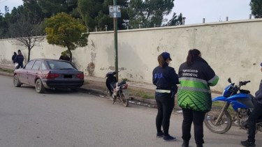 Uno de los controles que se realizaron fue  frente al Cementerio de Viedma. 