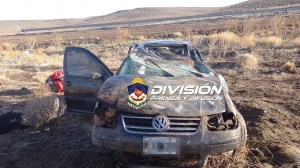 Dos integrantes de Prefectura en grave estado, tras un vuelco sobre Ruta 237