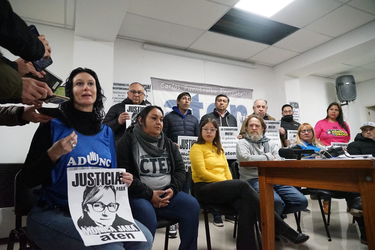 ATEN junto a otros sindicatos anunciaron una movilización unificada a un año de la explosión en Aguada San Roque. Foto: Gentileza Prensa ATEN Provincial 