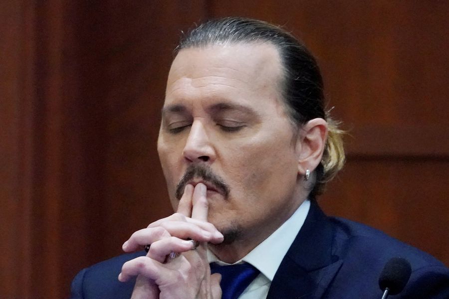 Johnny Depp estuvo durante todas las audiencias del juicio, menos en la instancia del final.-