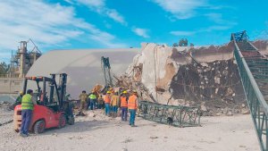 Un trabajador de una cementera murió aplastado por un bloque de hormigón