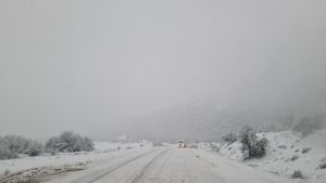Sólo con cadenas se puede transitar por la ruta entre Bariloche y El Bolsón