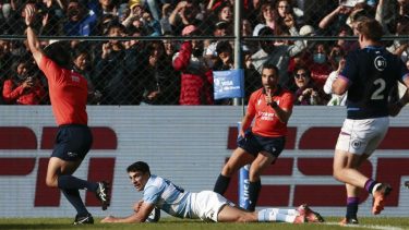 Los Pumas lograron una buena victoria en Jujuy sobre Escocia. (Photo by Pablo GASPARINI / AFP)