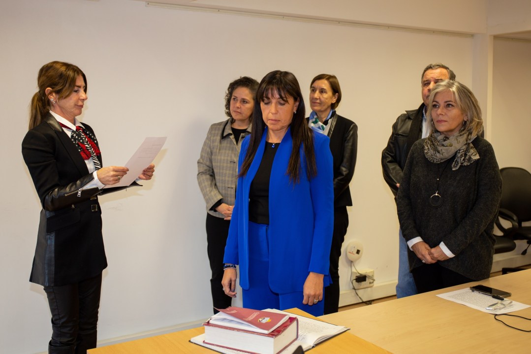 Así juraba María Belén de Los Santos en el Consejo de la Magistratura de Neuquén. Foto: FB del CDM