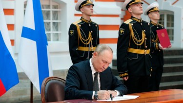 Putin dijo que el principal desafío de Rusia es la pretensión de dominio de Estados Unidos en el océano mundial. Foto: AP 