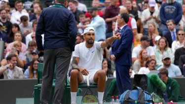 Kyrgios pidió la descalificación de su rival en Wimbledon. (AP Photo/Kirsty Wigglesworth)