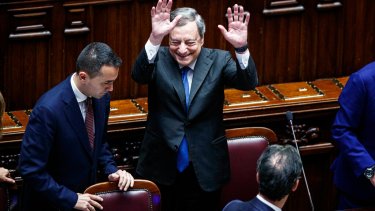 Mario Draghi anunció este jueves su renuncia como Primer Ministro italiano. (Roberto Monaldo/LaPresse via AP)