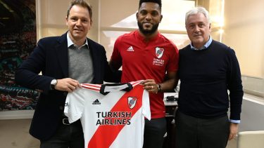 El delantero colombiano se convirtió este martes en el tercer refuerzo del Millonario. (Foto: River Plate)