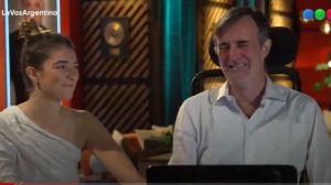 Esteban Bullrich acompañó a su hija, quien se presentó en La Voz Argentina