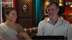 Esteban Bullrich acompañó a su hija, quien se presentó en La Voz Argentina