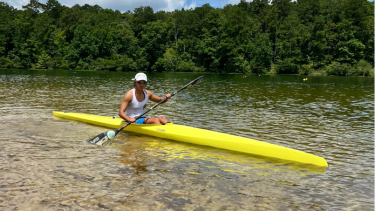 Collueque entrenó ayer en la pista donde se disputará la prueba. (Foto/Gentileza)