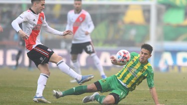 Palavecino fue uno de los mejores jugadores de River y abrió la cuenta  ante Aldosivi. Foto: Prensa River 