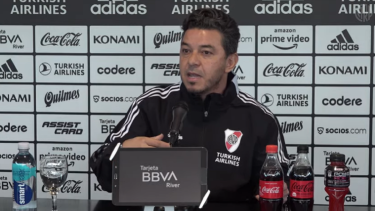 Marcelo Gallardo, entrenador de River, en las declaraciones del martes en el Monumental. 