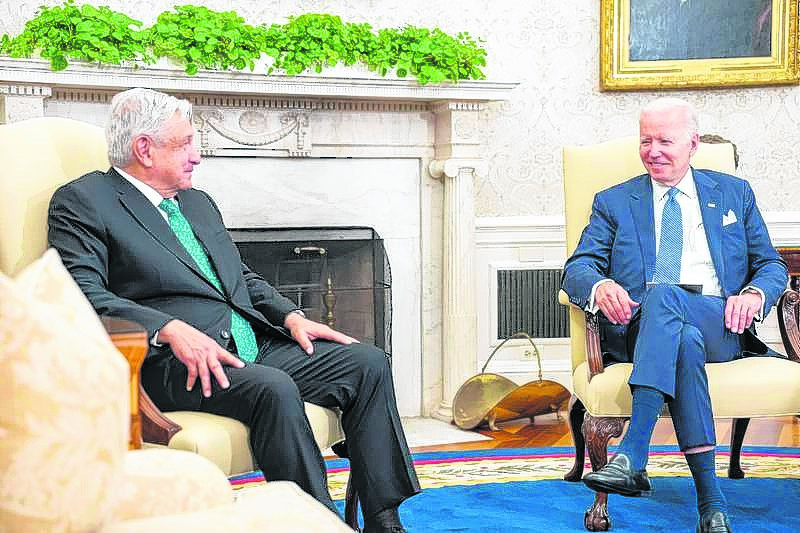 Biden y AMLO reunidos para "limar asperezas". 