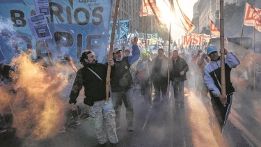  Las movilizaciones a Plaza de Mayo, un clásico.(AP Photo/Rodrigo Abd)